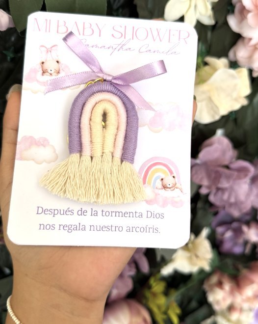 Tarjeta de baby shower diseñada a mano